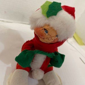 Vintage Christmas Decoration Figure‎ Stuffed Plush Toy 1971